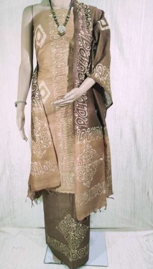Latest Women's Khadi Cotton Hand Batik Print Dresses