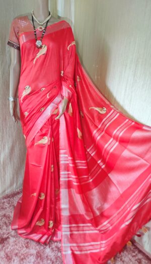 Latest Women's Pure Cotton Emboidery Work Saree