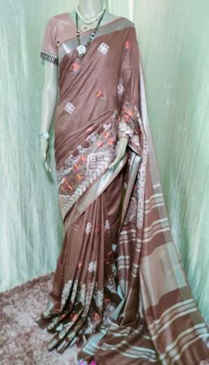 Latest Women's Pure Cotton Emboidery Work Saree