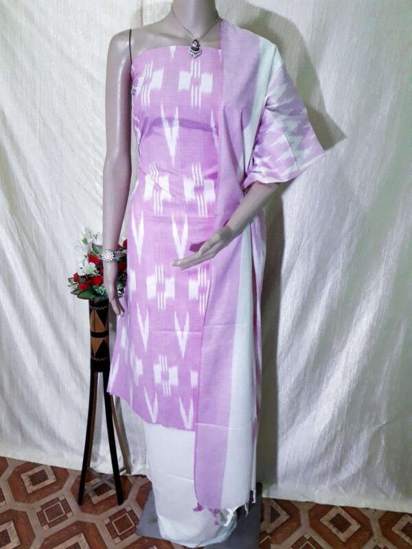 Ikkat Cotton Weaving Design Dress Material