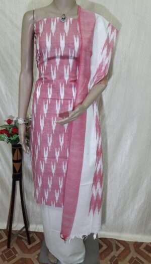 Ikkat Cotton Weaving Design Dress Material