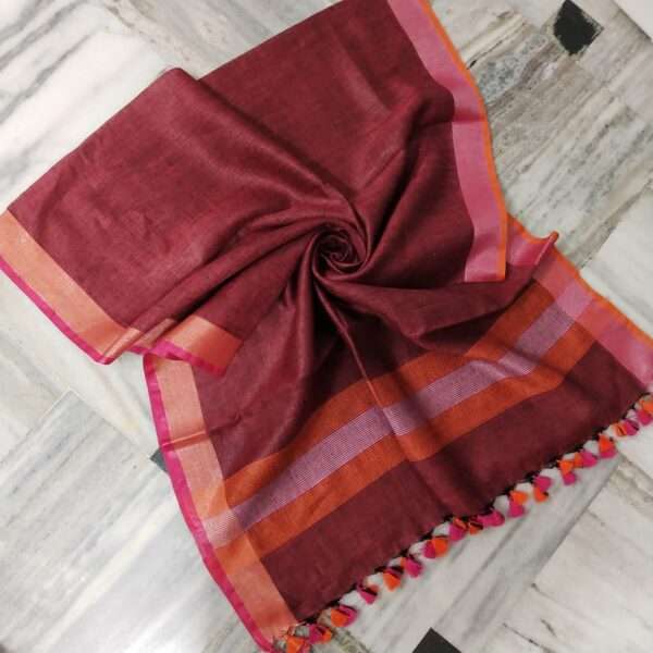 Pure Khadi Linen Dupatta