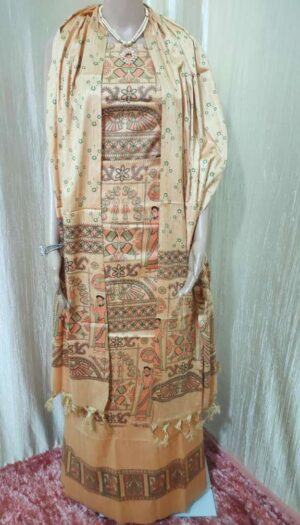Latest Women's Khadi Cotton Madhubani Print Dresses
