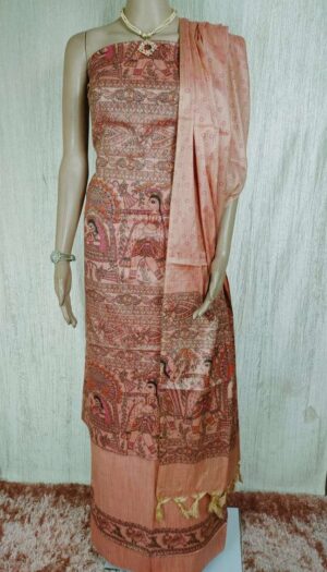 Latest Women's Khadi Silk Madhubani Print Dresses