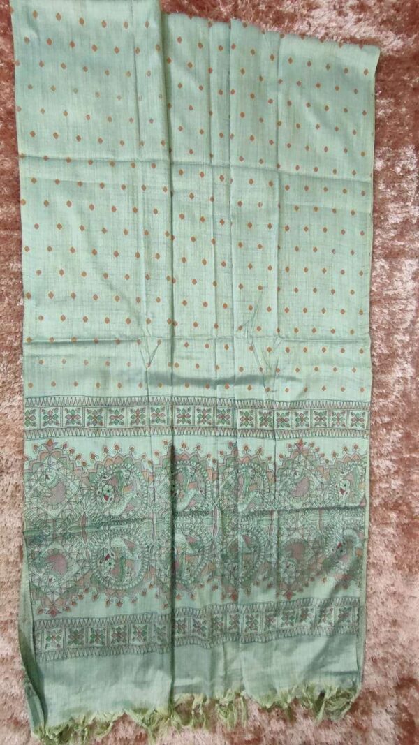 Khadi Silk Madhubani Print Dupatta