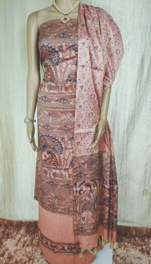 Latest Women's Khadi Silk Madhubani Print Dresses