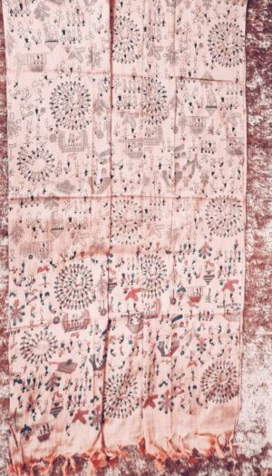 Khadi Silk Madhubani Print Dupatta