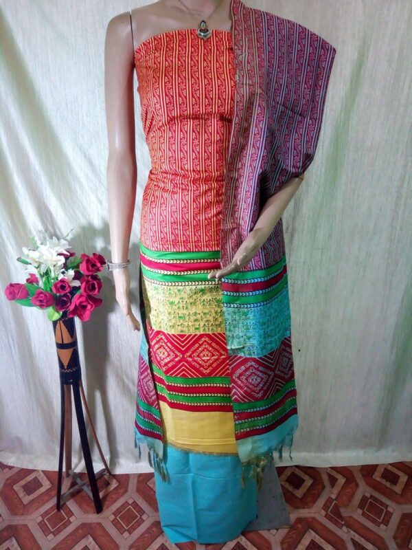Cotton Silk  Screen Print Dress Material