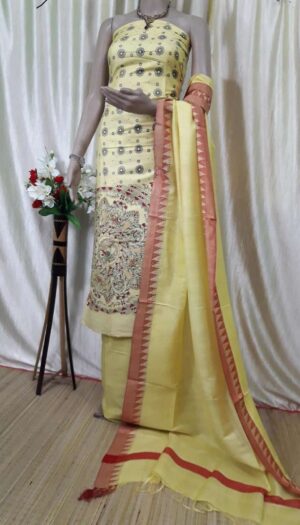 Cotton Silk  Screen Print Dress Material