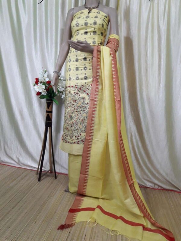 Cotton Silk  Screen Print Dress Material