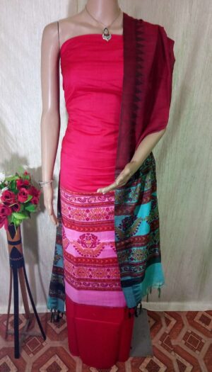 Cotton Silk  Screen Print Dress Material