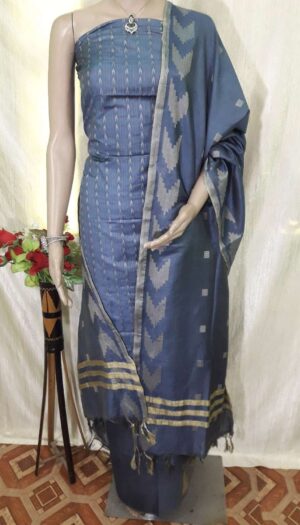 Raw Silk Hand Weavon Doby Dress Material