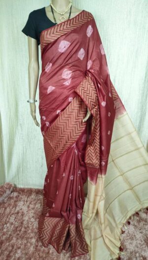 Handloom Cotton Silk Sibori Dying Saree