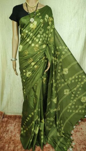 Handloom Cotton Silk Sibori Dying Saree
