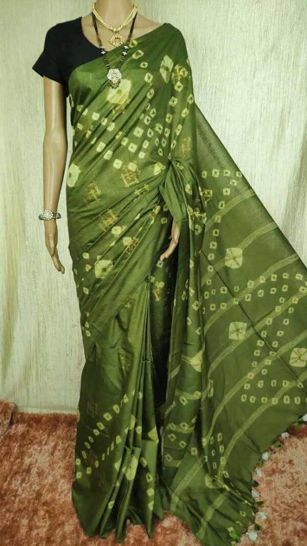 Handloom Cotton Silk Sibori Dying Saree