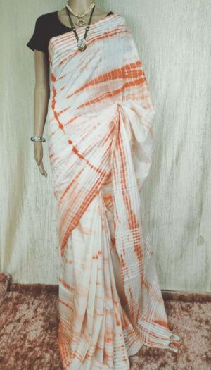 Handloom Cotton Silk Sibori Dying Saree