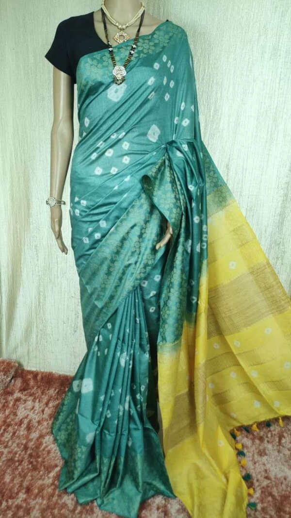 Handloom Cotton Silk Sibori Dying Saree