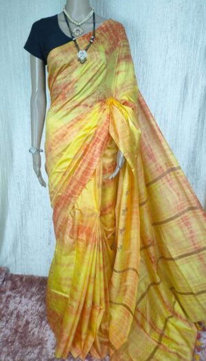 Handloom Cotton Silk Sibori Dying Saree
