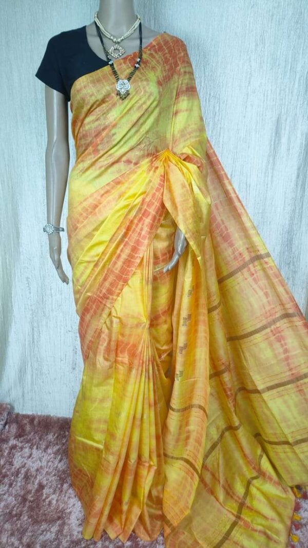 Handloom Cotton Silk Sibori Dying Saree
