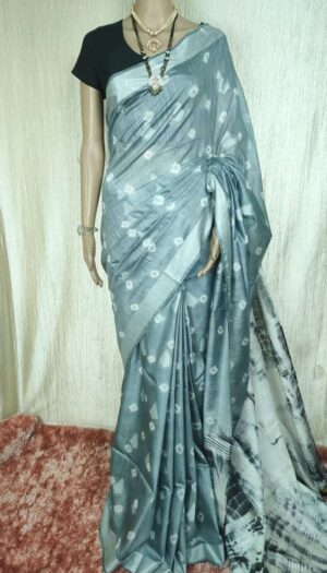 Handloom Cotton Silk Sibori Dying Saree