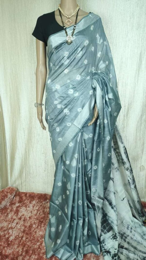 Handloom Cotton Silk Sibori Dying Saree