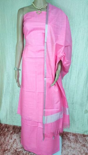Pure Cotton Self Zari Border Dress Material