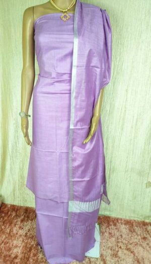 Pure Cotton Self Zari Border Dress Material