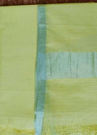 Pure Cotton Self Zari Border Dress Material