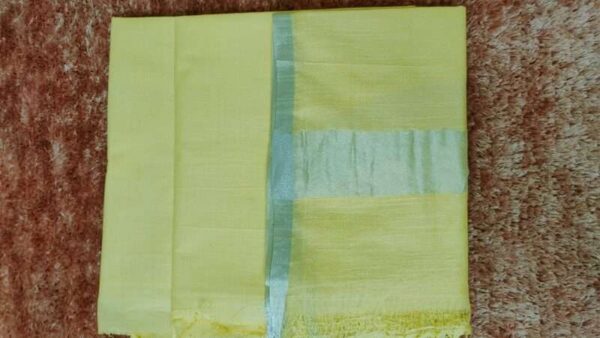 Pure Cotton Self Zari Border Dress Material