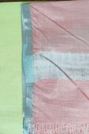 Pure Cotton Self Zari Border Dress Material
