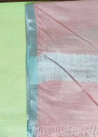 Pure Cotton Self Zari Border Dress Material