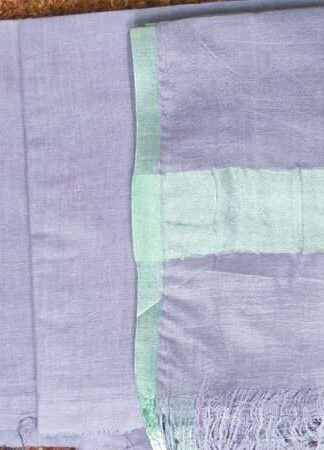 Pure Cotton Self Zari Border Dress Material