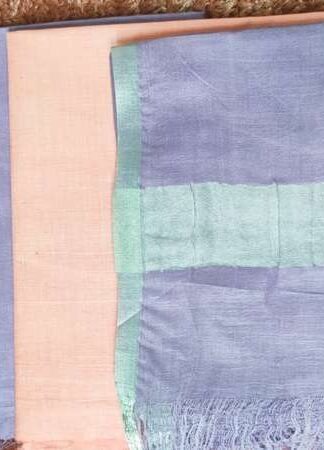 Pure Cotton Self Zari Border Dress Material