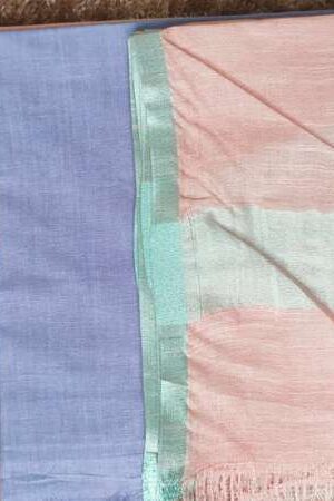 Pure Cotton Self Zari Border Unstiched Dress Material