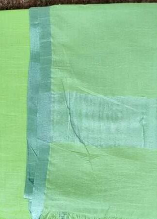 Pure Cotton Self Zari Border Dress Material
