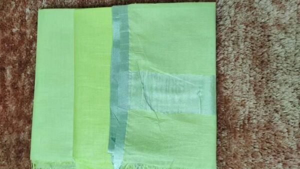 Pure Cotton Self Zari Border Dress Material