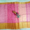 Women's Pure Khadi Linen Zari Border Saree - Image 3
