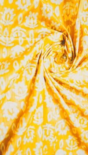 Khadi Silk Batik Print Fabric Women Dress Cloth