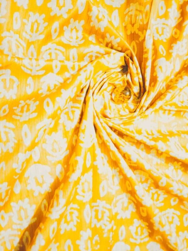 Khadi Silk Batik Print Fabric Women Dress Cloth