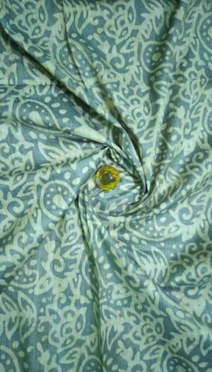 Khadi Silk Batik Print Fabric Women Dress Cloth