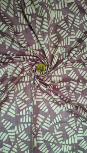 Khadi Silk Batik Print Fabric Women Dress Cloth