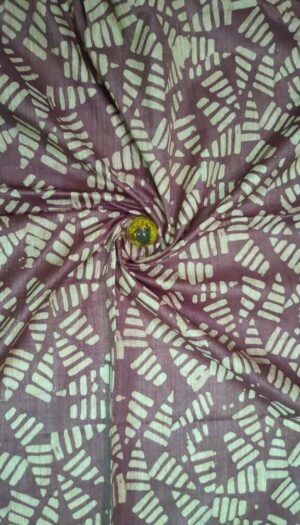 Khadi Silk Batik Print Fabric Women Dress Cloth