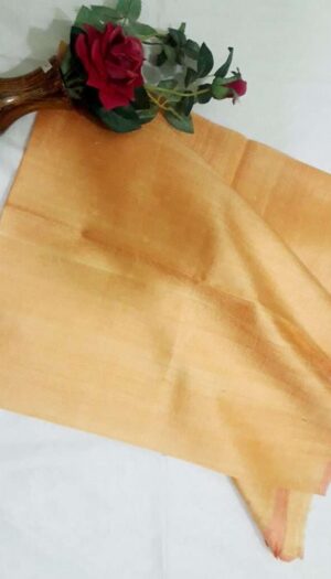 Tussar Dupion Raw Silk Plan Fabric For Women And Girls Cloth