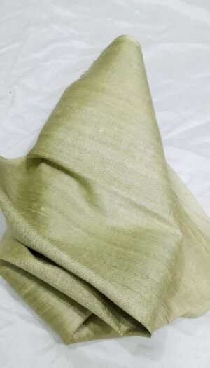Tussar Dupion Raw Silk Plan Fabric For Women And Girls Cloth