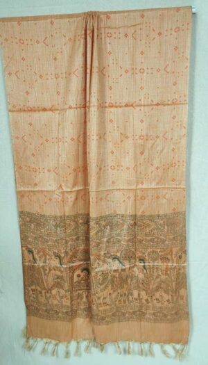 Khadi Silk Madhubani Print Dupatta
