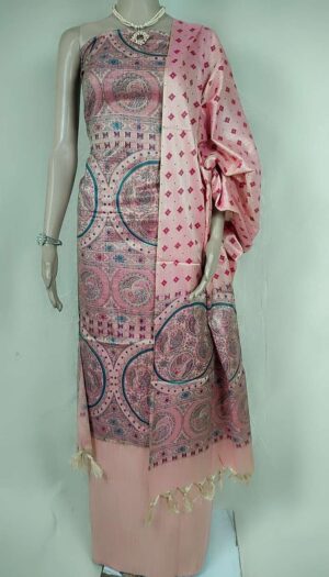 Latest Women's Khadi Silk Madhubani Print Dresses