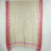 Khadi Cotton Temple Border Dupatta Pink - Image 2
