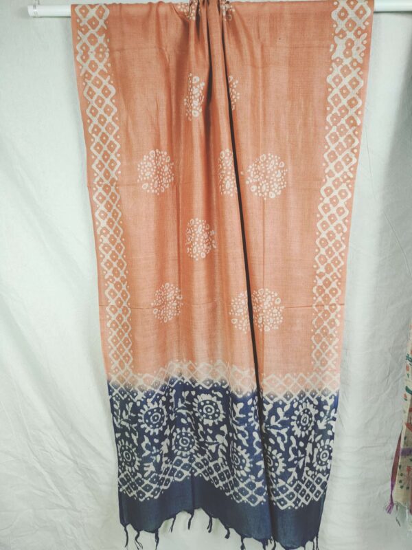 Bhagalpuri Handloom Khadi Silk Madhubani Print Dupatta