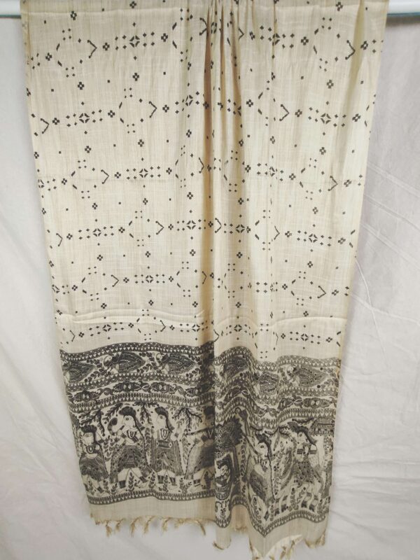 Khadi Silk Madhubani Print Dupatta