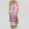 Pure Handloom Khadi Silk Madhubani Print Salwar Kameez Dupatta Set-Pink - Image 4
